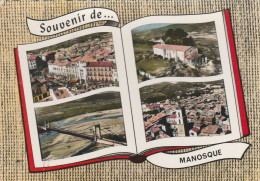 CPSM 04 MANOSQUE SOUVENIR LIVRE OUVERT  MULTIVUES - Manosque