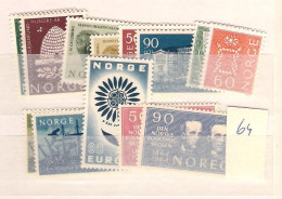 1964 MNH Norwegen, Year Complete According To Michel Excluding Lottery Stamp, Postfris** - Ganze Jahrgänge