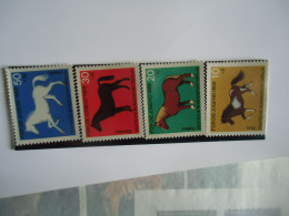 GERMANY    MNH   STAMPS   4 ANIMALS  HORSES - Cavalli