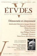 Études N°416-1 : Démocratie Et Citoyenneté (2012) De Collectif - Sin Clasificación