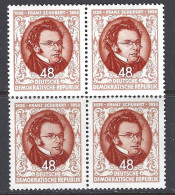 Alemania DDR 0139 ** MNH. 1953. Bloque De 4 - Nuevos