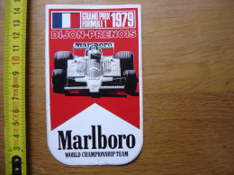 Autocollant Sticker AUTOMOBILE Marlboro 1979 Dijon Prenois Formule 1 F1 Grand Prix - Autocollants