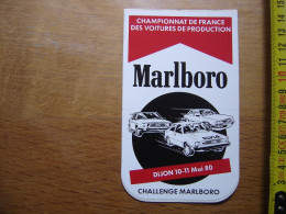 Autocollant Sticker AUTOMOBILE Marlboro 1980 Dijon Voitures De Production - Adesivi