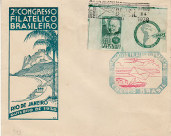 BRAZIL 1938  BRAPEX COMMEMORATIVE COVER - Brieven En Documenten