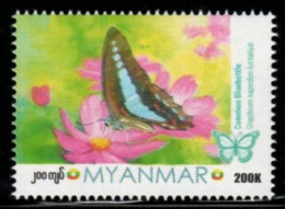 Myanmar 2024 Insects - Butterfly Of Myanmar (II) Stamp 1v MNH - Myanmar (Birma 1948-...)