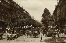 PARIS  Boulevard Des Capucines Voitues Diacre Attelage De Transport à 4 Chevaux 2etages   RV - Arrondissement: 02