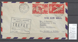 Nouvelle Calédonie - 1er Vol Vers Wallis - 08/1947 Par Trapas  - - Cartas & Documentos
