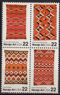 ETATS UNIS D'AMERIQUE - Artisanat Navajo Bloc - Unused Stamps