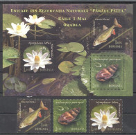 Romania - 2008 - Fish - Yv 5334/36 + Bl 362 - Fische