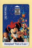 Télécarte 1997 : DISNEYLAND PARIS A 5 Ans / 50 Unités (voir Puce Et Numéro Au Dos) - 1997