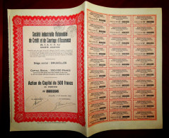 Société Industrielle Automobile De Crédit 1935 Share Certificate - Bank En Verzekering