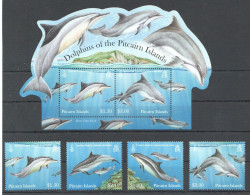 Pitcairn - 2006 - Dolphins Of Pitcairn - Yv 772/75 + Bl 56 - Delfini