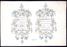 +++ Carte Porcelaine - Faire Part De Mariage - Dossche - Saby    // - Porcelaine