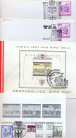Österreich, 8 Belege Anl. WIPA 1981 Mit Versch. Briefmarken Und Sonderstempeln Tag D. BRD, Tag D. Schweiz Usw (8459L) - Expositions Philatéliques
