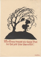 GEORG PLISCHKE Silhouette Mit Spruch Bahnpgl1932 #28.278 - Ohne Zuordnung