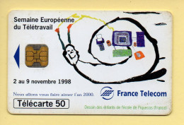 Télécarte 1998 : Télétravail / 50 Unités (voir Puce Et Numéro Au Dos) - 1998