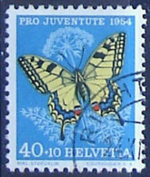 Schweiz Suisse Pro Juventute 1954: Papillo Machaon Zu WI 157 Mi 606 Yv 557 ⊙ RICHTERSWIL 24.XII.54 (Zumstein CHF 10.00) - Gebruikt