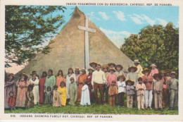 Panama Indians Showing Family Hut Chiriqui Ngl #78.025 - Autres & Non Classés
