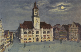 Stuttgart Rathaus + Marktplatz Bei Nacht Gl1920 #103.018 - Other & Unclassified