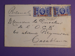 DN8 MAROC GREAT BRITAIN  LETTRE  1928 CASA MAROC  +SURCHARGE + AFF.  INTERESSANT+++ - Storia Postale