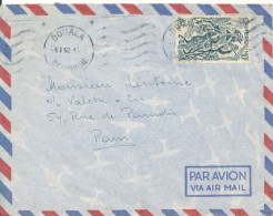 Cameroun Air Mail Cover Sent To France 1952 Single Franked - Luchtpost