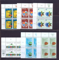 UNO Wien, Jahrgang 1982 Komplett In 4er Blocks, Postfrisch, Mi.Nr. 23-28 (8509L) - Unused Stamps
