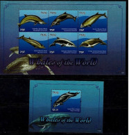 Palau - 2011 - Whales - Yv 2602/07 + Bf 223 - Whales