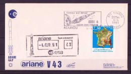 Espace 1991 04 05 - ESA - Ariane V43 - Officielle - Kourou - Europe