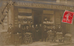 Angers * RARE Carte Photo 1910 * Devanture 8 Rue D'anjou Cafés DEBRAY Grande Spécialité De Cafés * Café * Commerce - Angers