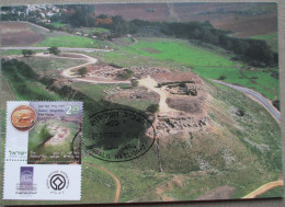 ISRAEL 2008 TEL HAZOR RUINS PALPHOT MAXIMUM CARD STAMP FIRST DAY OF ISSUE POSTCARD CARTE POSTALE POSTKARTE - Maximumkaarten