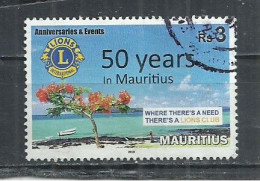 MAURITIUS 2018 - 50 YEARS OF LIONS IN MAURITIUS - POSTALLY USED OBLITERE GESTEMPELT USADO - Rotary, Club Leones