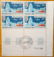 Timbre TAAF YT 31 EPF 20 Ans Activités, BLOC DE 4 COIN DATE, Timbre à Date 1er Jour Dans Marge - Unused Stamps