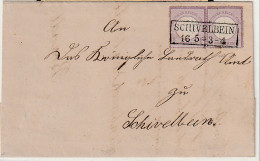 DR, Mi.-Nr. 1 Im Waag. Paar Als Ortsbrief, Befund Jäschke-L. - Lettres & Documents