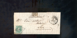 België OCB30 Gestempeld Op Brief Malines-Lierre 1870 Perfect (2 Scans) - 1869-1883 Leopoldo II