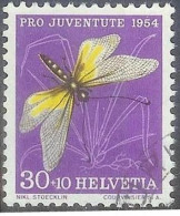 Schweiz Suisse Pro Juventute 1954: Ascalaphe Zu WI 156 Mi 605 Yv 556 Mit Eck-Stempel Von ZÜRICH (Zumstein CHF 10.00) - Used Stamps