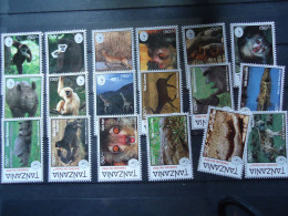 TANZANIA MNH  STAMPS  SET 18  ANIMALS  SIERRA CLUB 1995 - Roofkatten