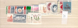 1973 MNH Norway Year Collection According To Michel System - Años Completos