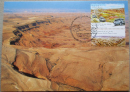 ISRAEL 2008 MIZPE RAMON CRATER DESERT PALPHOT MAXIMUM CARD STAMP FIRST DAY OF ISSUE POSTCARD CARTE POSTALE POSTKARTE - Maximumkaarten