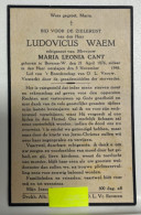 Devotie DP - Overlijden Ludovicus Waem Echtg Cant - Beveren-Waas 1876 - 1948 - Décès