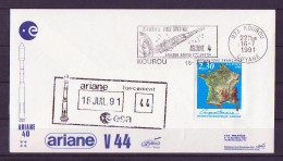 Espace 1991 07 17 - ESA - Ariane V44 - Officielle - Kourou - Europe