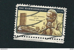 N° 736 Anniversaire De La Mort De Dag Hammarskjöld (1905-1961)  Timbre Etats-Unis (1962) Oblitéré USA - Usati