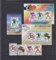 North Korea - 1998 - Olympic Games - Yv 2794/97 + Bf 343/45 - Estate 2000: Sydney