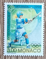 Monaco - YT N°2052 - Jeux Olympiques D'été à Atlanta / Softball - 1996 - Neuf - Neufs