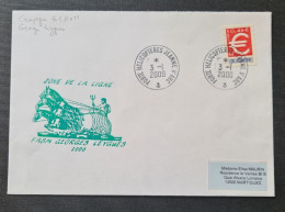 CACHET ZONE DE LA LIGNE, FASM GEORGES LEYGUES +CACHET HÉLICOPTÈRE JEANNE D'ARC Le 3/1/2000. - Schiffspost