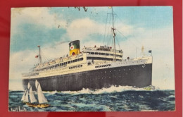 Carta Postale Circulée 1950s - BRASIL - MOOORE-MCCORMACK LINES Sailing From New York To South America - Chiatte, Barconi