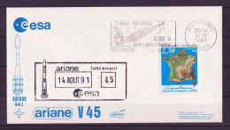 Espace 1991 08 15 - ESA - Ariane V45 - Officielle - Kourou - Europa