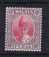 Malaya - Perak: 1938/41   Sultan Iskandar   SG117    40c    MH - Perak