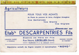 SOLDE 2021 ( BUVARD ?) AGRICULTEURS ETAB. DESCARPENTRIES FILS LECELLES - Reclame