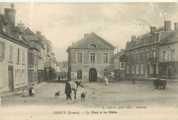 80 CONTY - La Place Et Les Halles - Conty