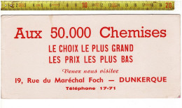 SOLDE 2021 ( BUVARD ?) AUX 50.000 CHEMISES LE CHOIX LE PLUS GRAND DUNKERQUE - Reclame